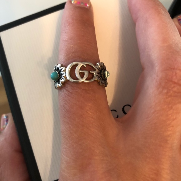 double g flower ring